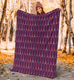 Eiffel Tower Pattern Print Design 05 Premium Blanket