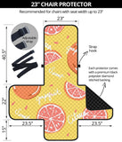 Grapefruit yellow background Chair Cover Protector