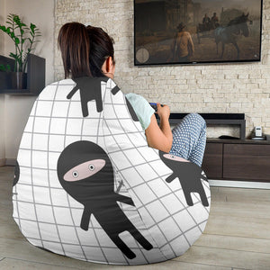 Ninja Pattern Plaid Background Bean Bag Cover