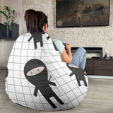 Ninja Pattern Plaid Background Bean Bag Cover