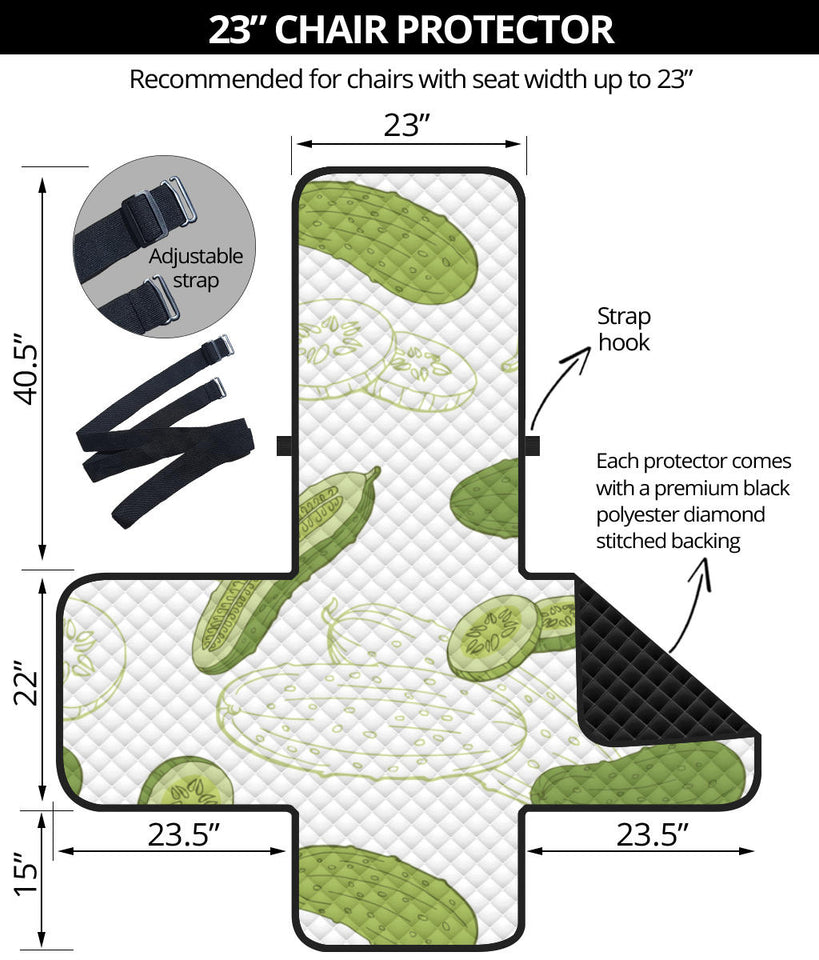 Cucumber sketch pattern Chair Cover Protector
