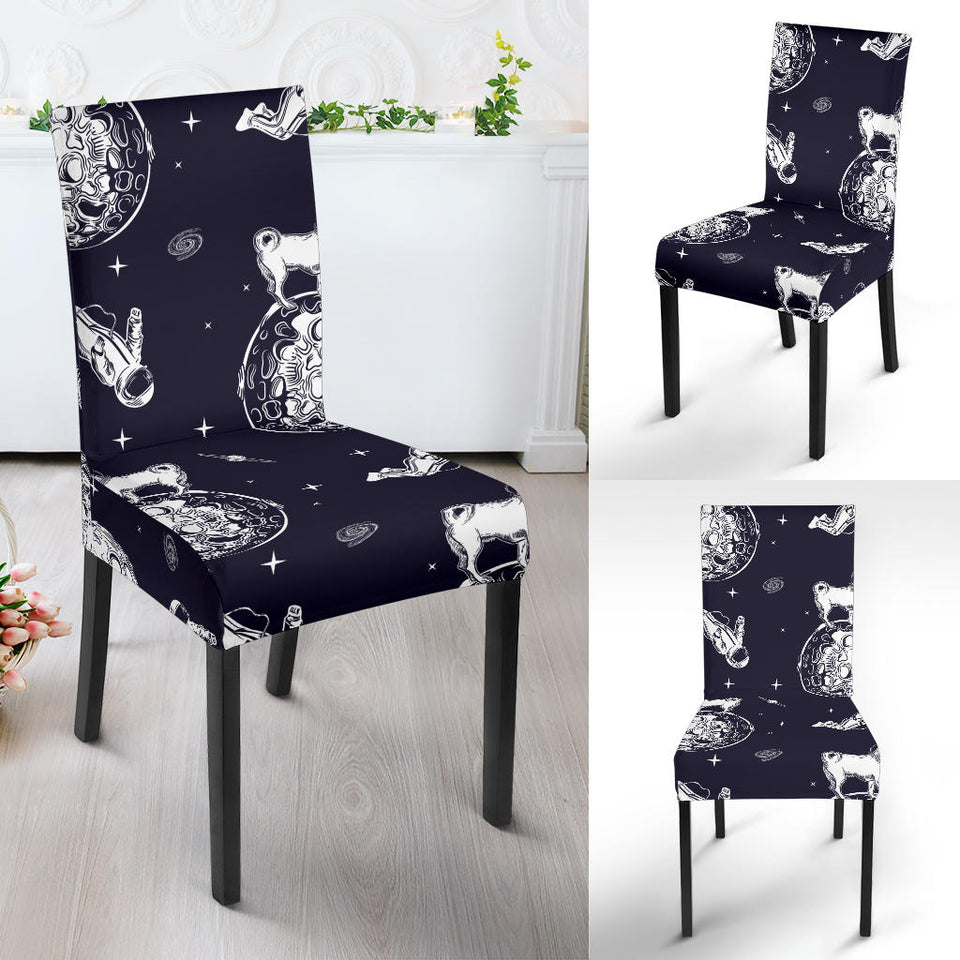 Chihuahua Space Helmet. Astronaut Pattern Dining Chair Slipcover