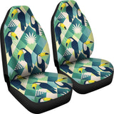 Toucan Tropical Leaves Design Pattern   Universal Fit Car Seat Covers
