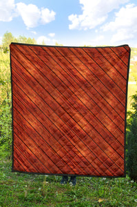 Wood Printed Pattern Print Design 03 Premium Quilt