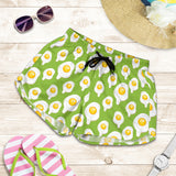 Fried Eggs Pattern Print Design 01 Women Shorts