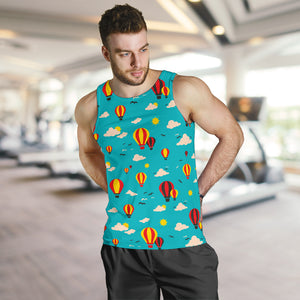 Hot Air Balloon Sky Pattern Men Tank Top
