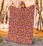 Gear Pattern Print Design 04 Premium Blanket