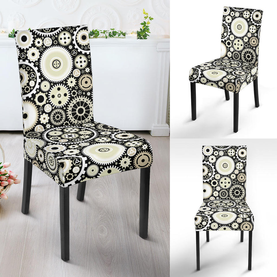 Gear Pattern Print Design 02 Dining Chair Slipcover