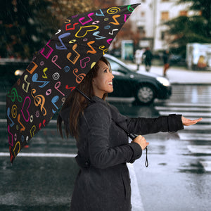 Music Notes Pattern Print Design 02 Umbrella