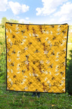 Bee Flower Pattern Premium Quilt