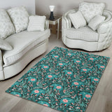 Elephants Jungle Pattern Area Rug