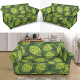 Hop Pattern Hop Cone Background Loveseat Couch Slipcover