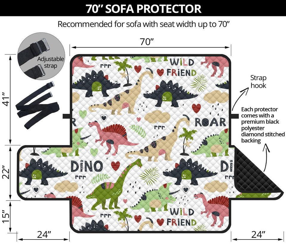 Cute dinosaurs pattern Sofa Cover Protector