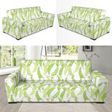 Green Peas Pattern Print Design 03 Sofa Slipcover