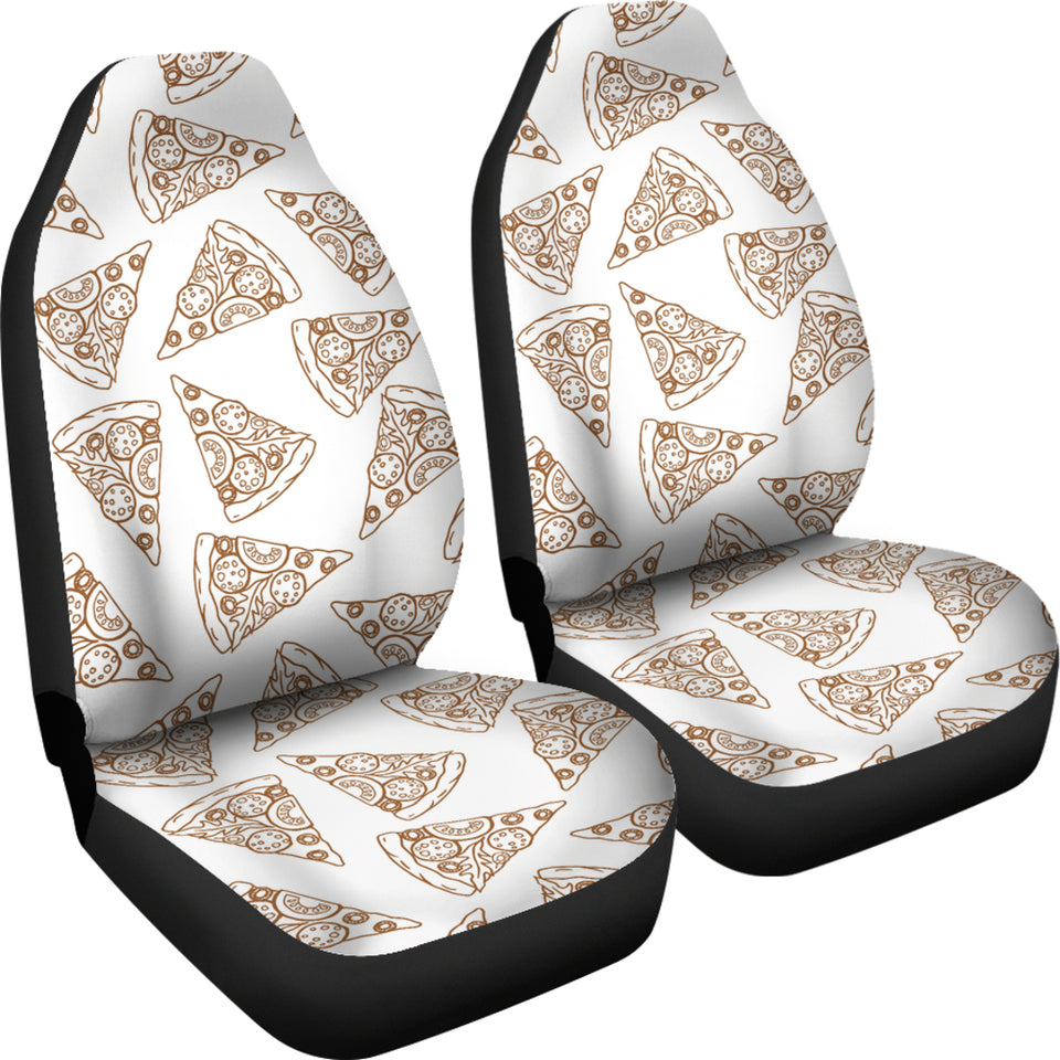 Hand Drawn Pizza Pattern  Universal Fit Car Seat Covers