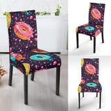 Colorful Donut Glaze Pattern Dining Chair Slipcover
