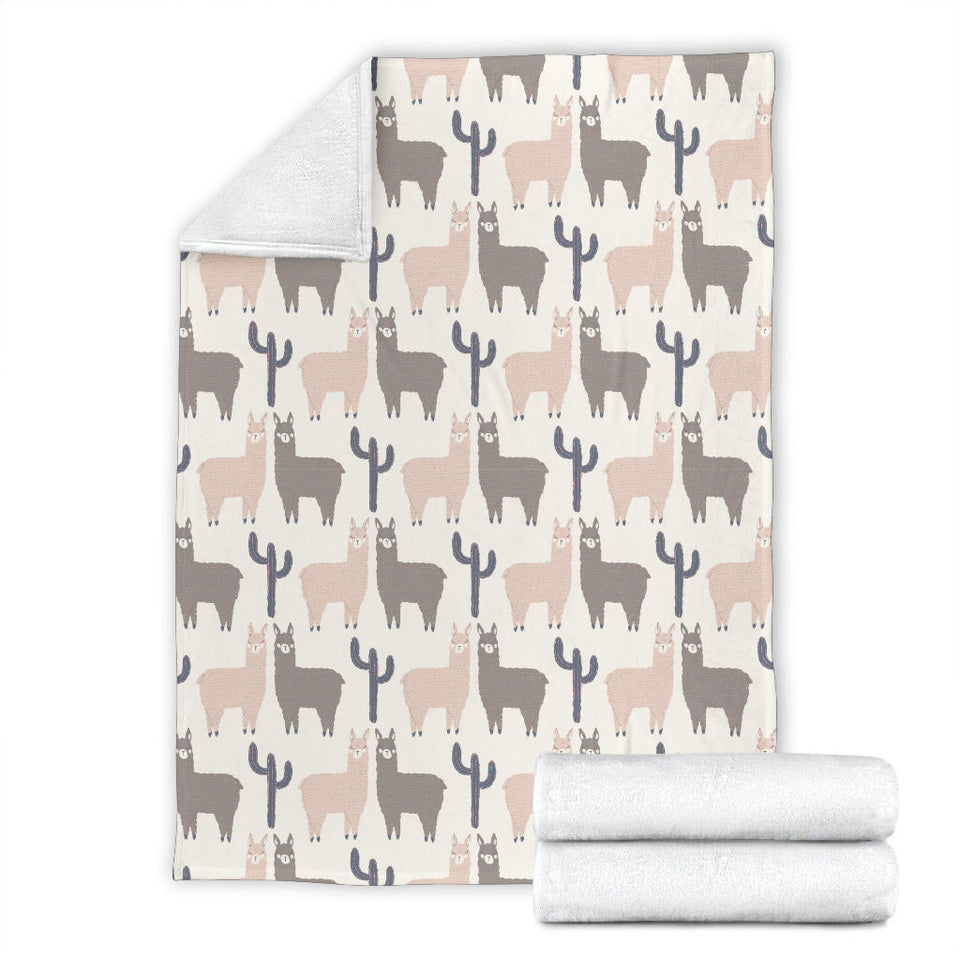 Llama Alpaca Pattern Premium Blanket