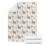 Llama Alpaca Pattern Premium Blanket