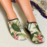 Heliconia Pattern Aqua Shoes