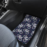 Bicycle Pattern Print Design 03 Front Car Mats