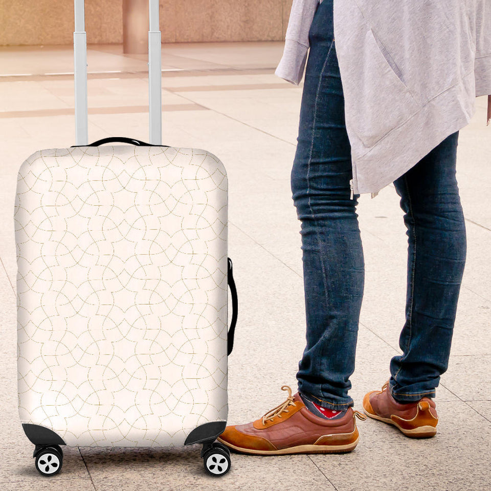 Arabic White Pattern Luggage Covers