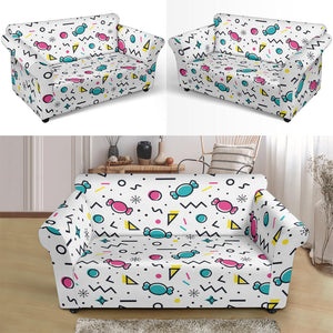 Candy Design Pattern Loveseat Couch Slipcover
