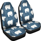 Polar Bear Mother Her Child Pattern  Universal Fit Car Seat Covers