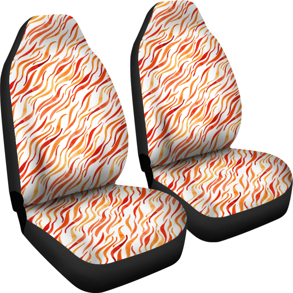 Fire Flame Watercolor Pattern Universal Fit Car Seat Covers