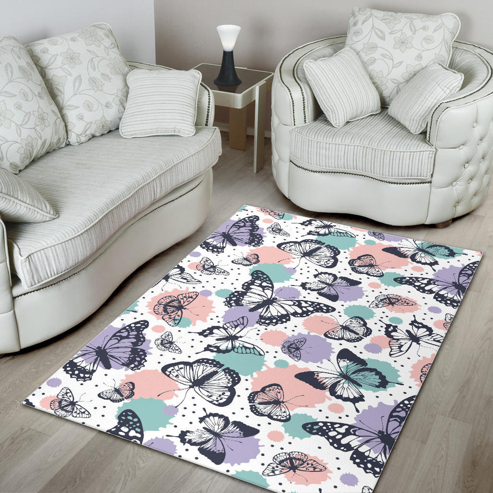 Butterfly Pattern Area Rug