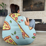 Hand Drawn Pizza Blue Background Bean Bag Cover