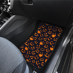Halloween Pattern Pumpkin Background Front Car Mats