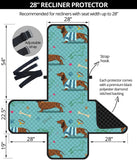 Dachshund decorative background Recliner Cover Protector