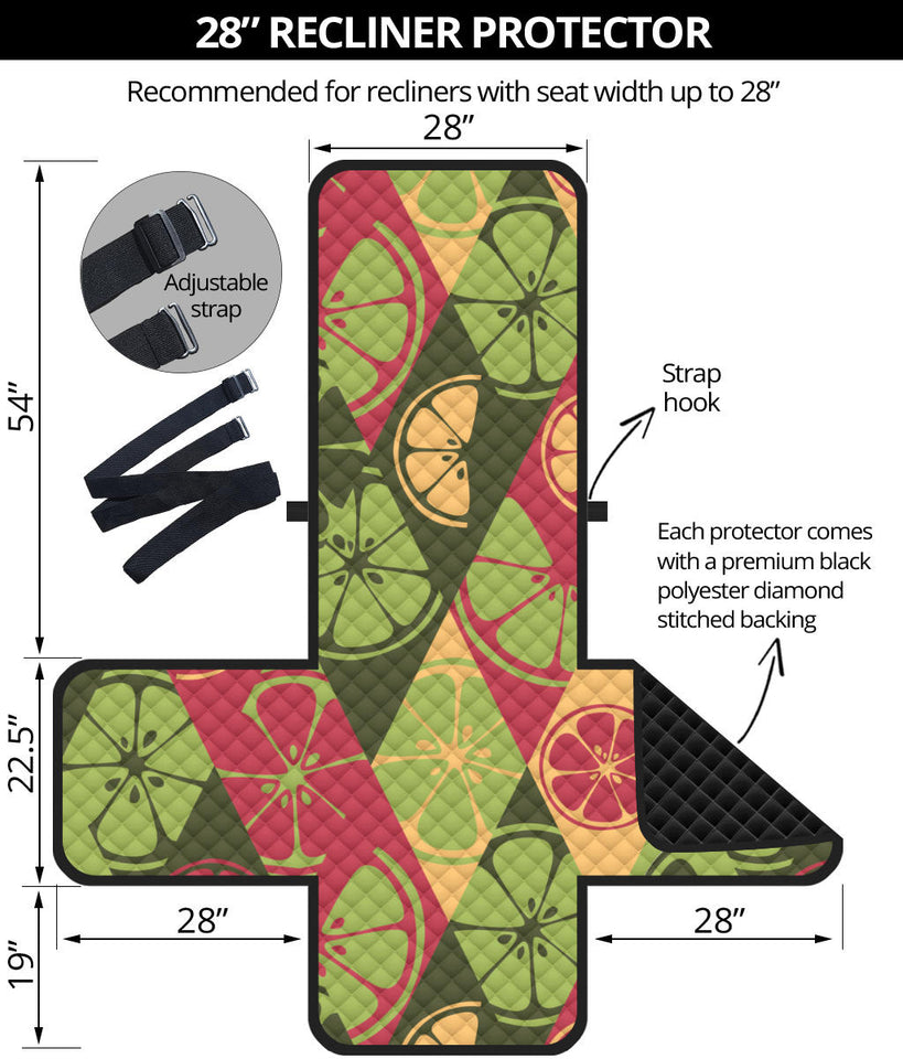 Cool Geometric lime pattern Recliner Cover Protector