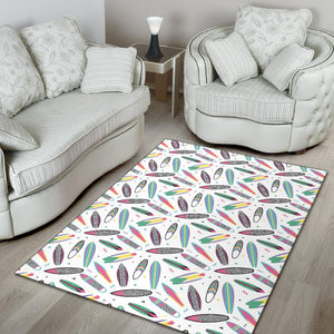 Surfboard Pattern Print Design 04 Area Rug