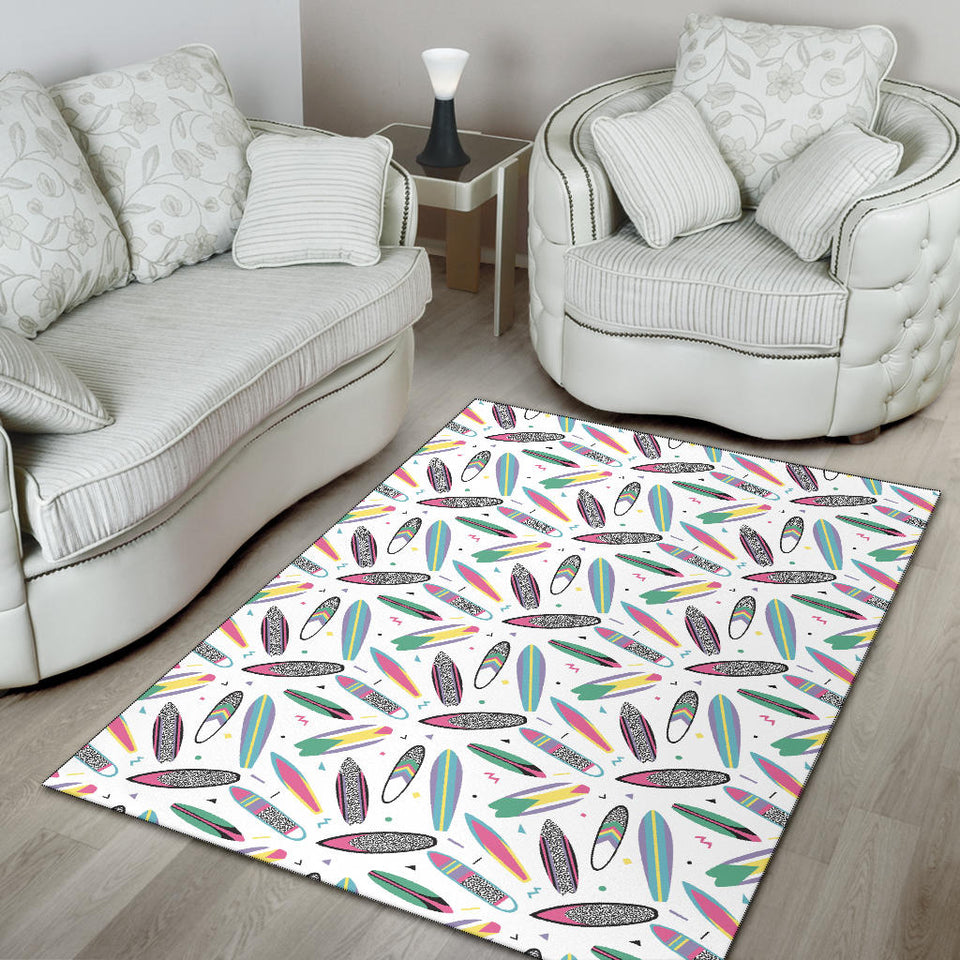 Surfboard Pattern Print Design 04 Area Rug