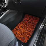 Cocoa Beans Tribal Polynesian Pattern Front And Back Car Mats