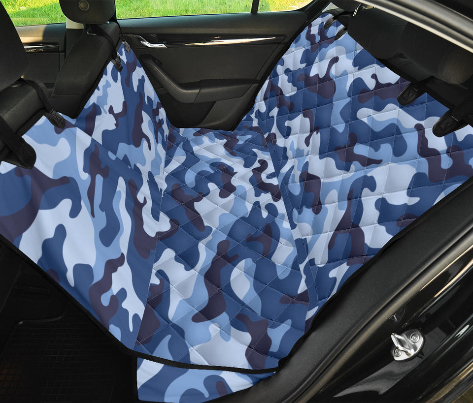 Blue Camo Camouflage Pattern Dog Car Seat Covers