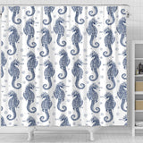 Seahorse Pattern Background Shower Curtain Fulfilled In US