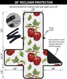 Red apples pattern Recliner Cover Protector