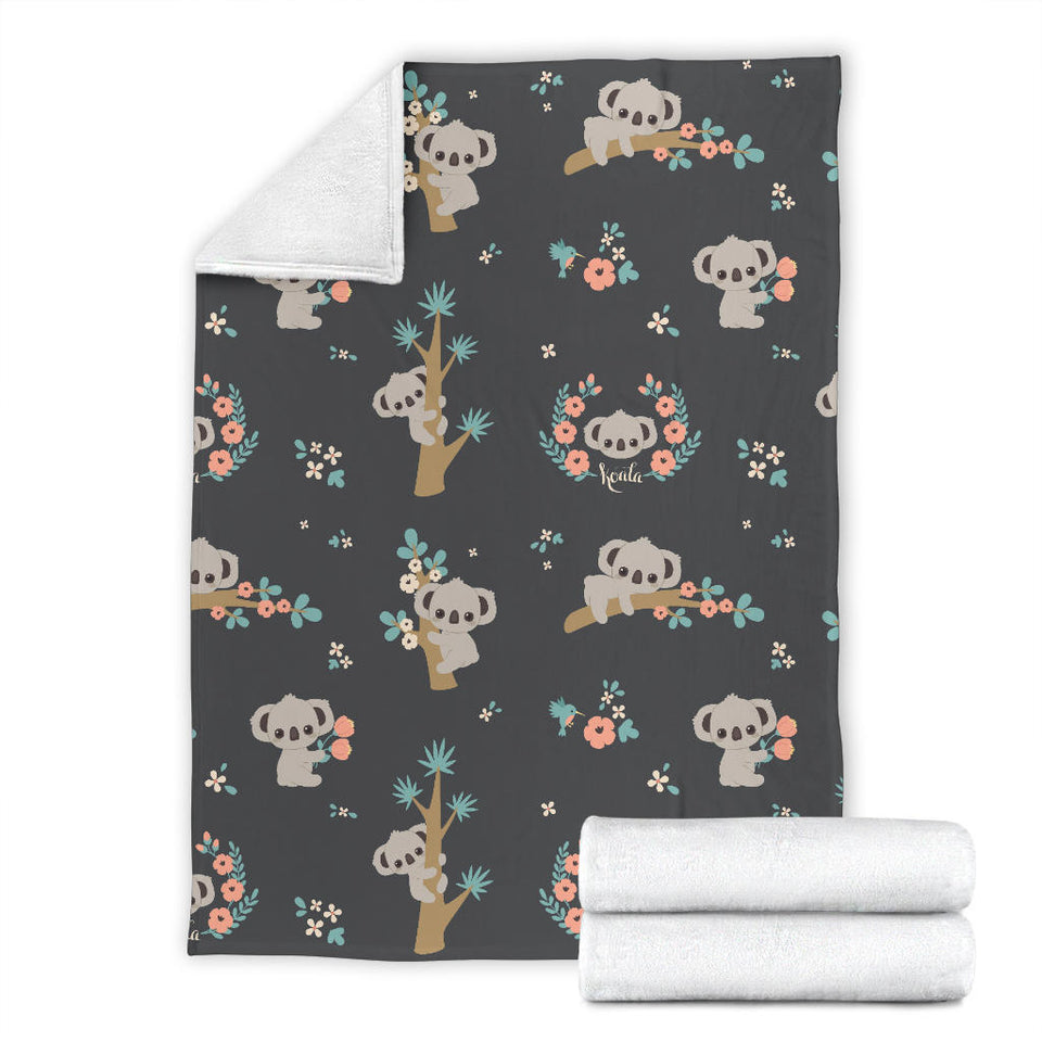 Cute Koala Pattern Premium Blanket