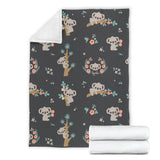 Cute Koala Pattern Premium Blanket