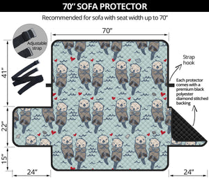 Lovely Sea Otter Pattern Sofa Cover Protector