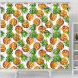 Pineapples Design Pattern Shower Curtain Fulfilled In US