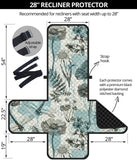 Dragonfly Butterfly Plants insect flower vintage style pattern Recliner Cover Protector