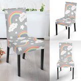 Cute Rainbow Clound Star Pattern Dining Chair Slipcover