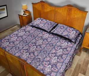 Indian Batik Style pattern Quilt Bed Set