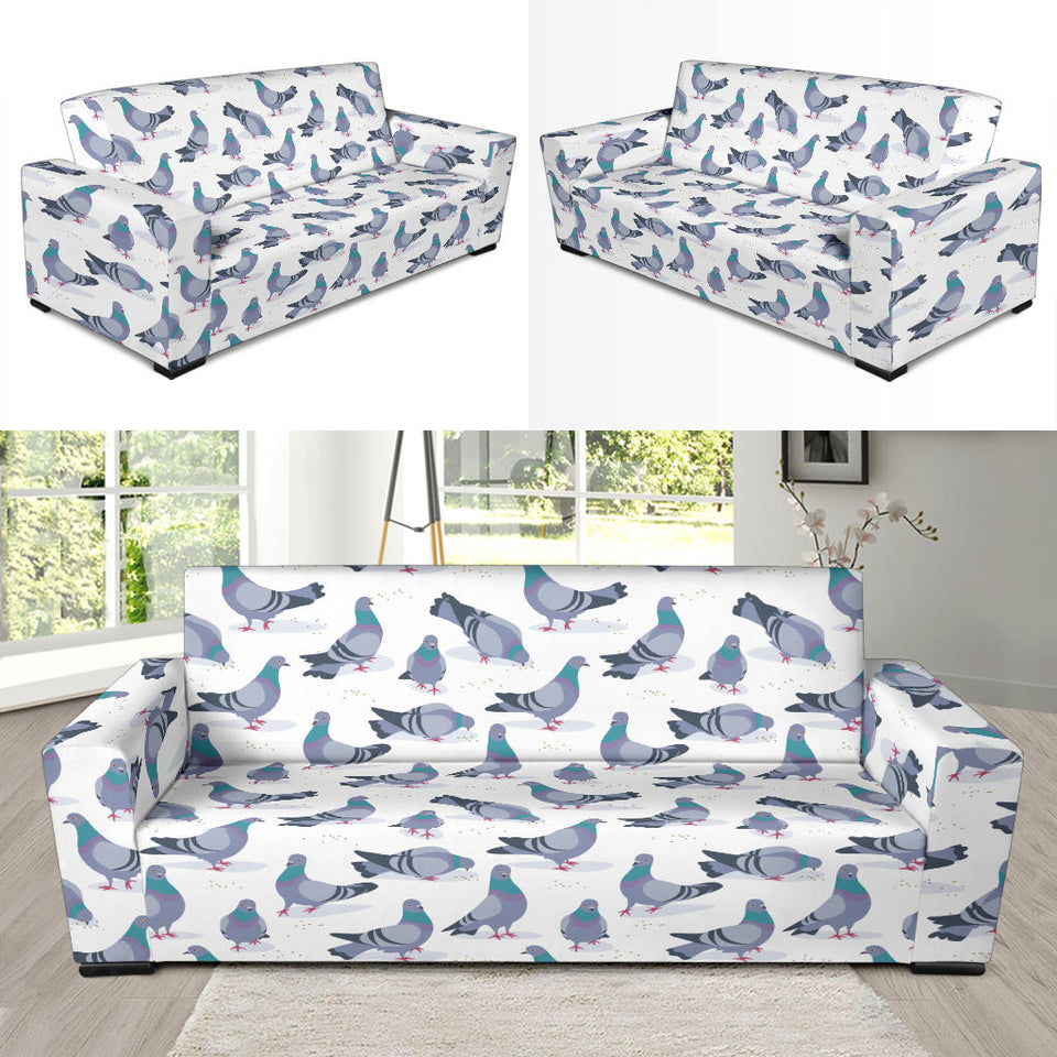 Pigeon Pattern Print Design 03  Sofa Slipcover