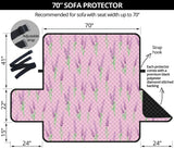 Lavender pattern pink background Sofa Cover Protector