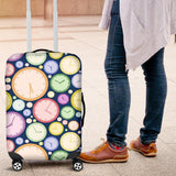 Colorful Clock Background Luggage Covers