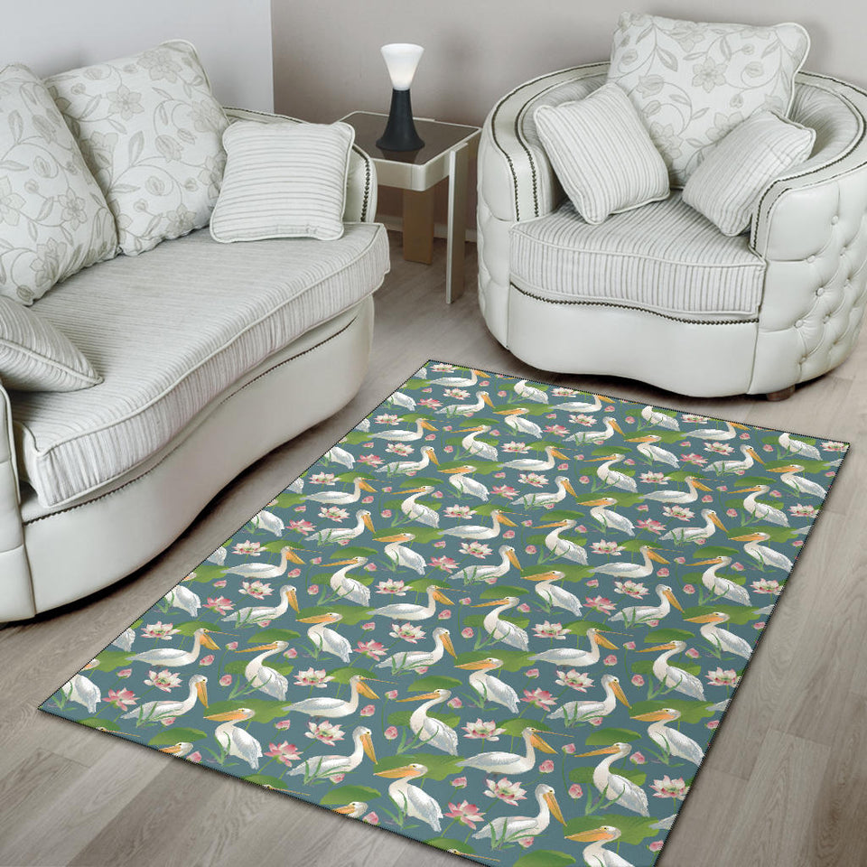Pelican Pattern Print Design 04 Area Rug
